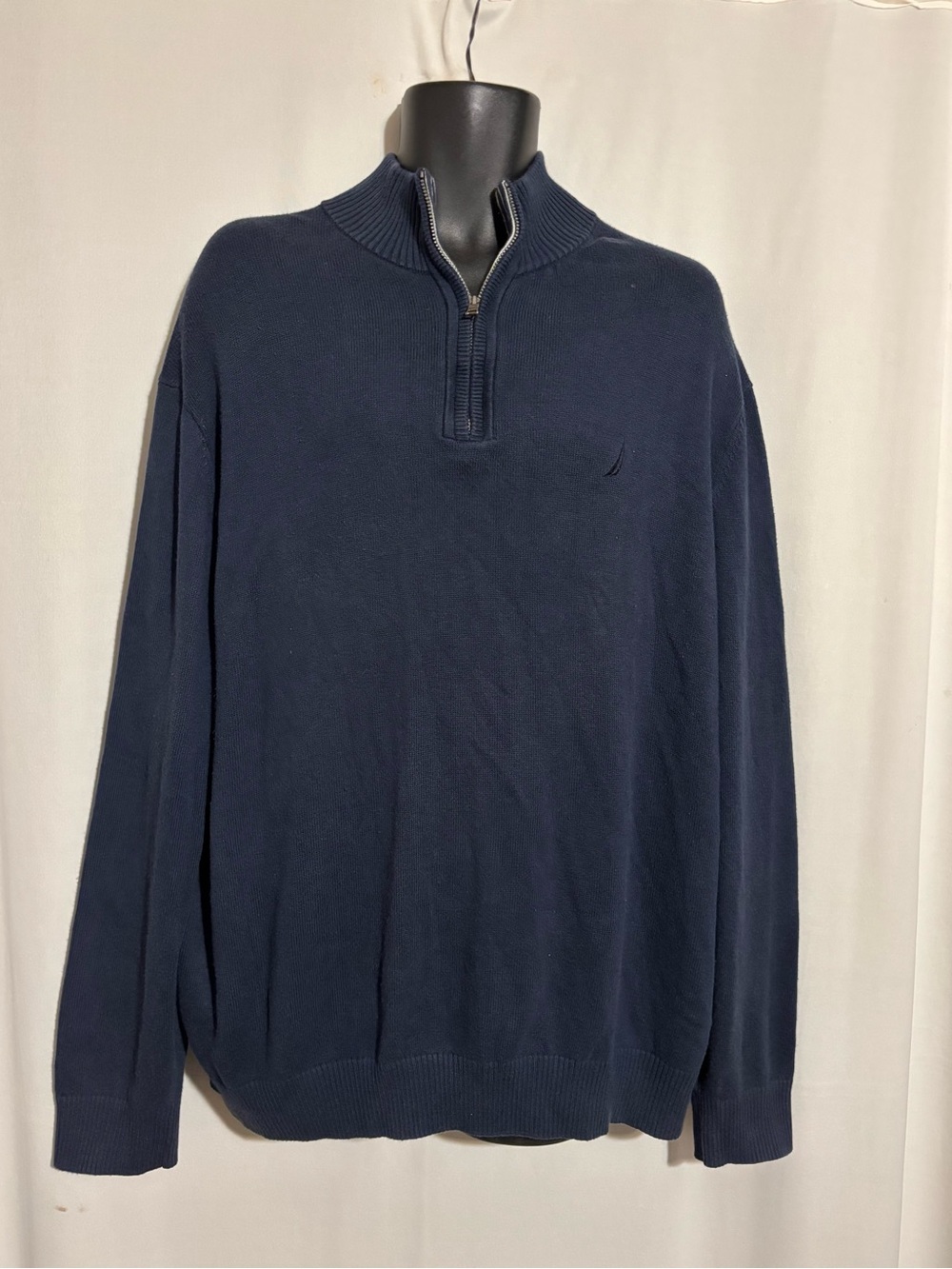 Nautica Men's XXL Quarter-Zip Navy Pull Over Sweater